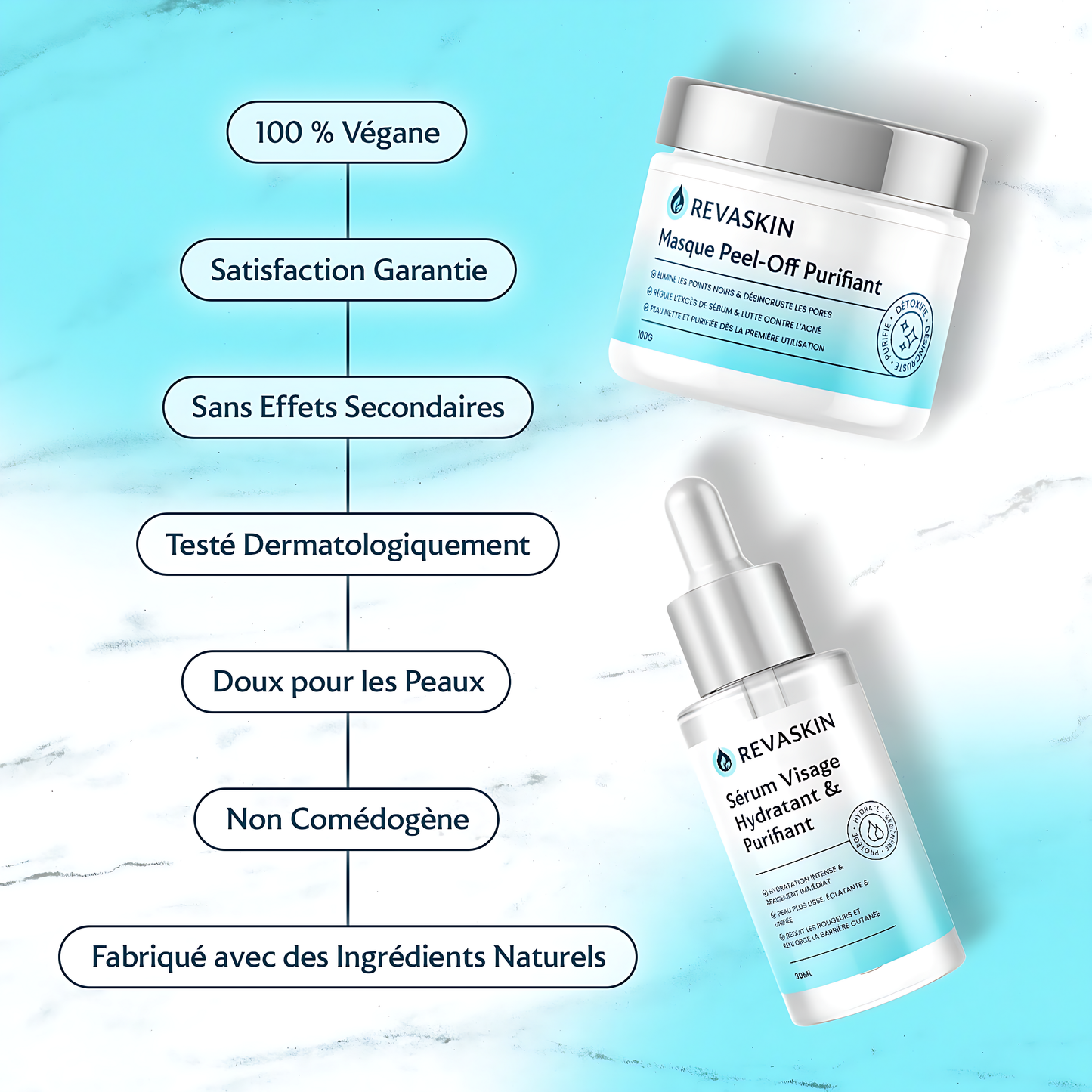 Pack Ultime Détox - Masque Anti-Points Noirs RevaSkin